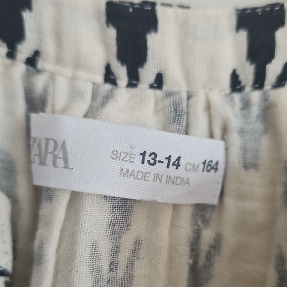 Zara Black and White Blouse Elegant Top - Picture 2 of 5